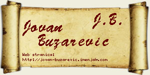 Jovan Buzarević vizit kartica